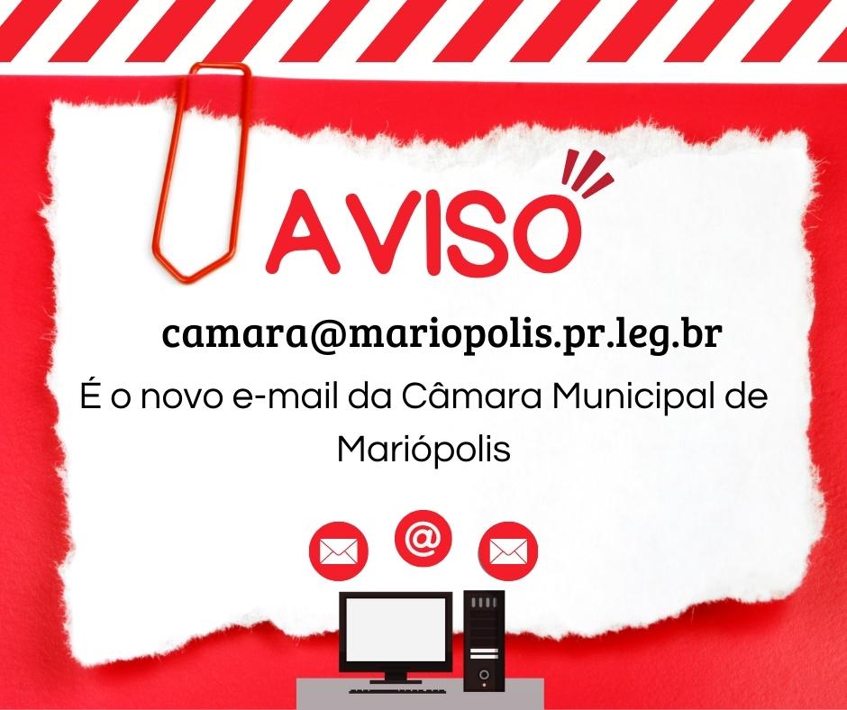 Novo E-mail Câmara Municipal de Mariópolis